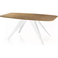 ESSTISCH Fatina rechteckig ausziehbar, Lefkas Eiche 180-218/90/76 cm - Alteiche/Weiß, Holzwerkstoff/Metall (180/90/76cm) - WFL GROUP