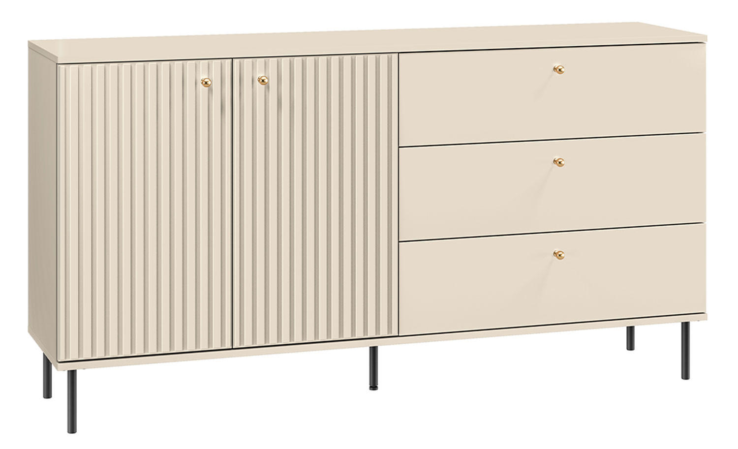 Feldmann-Wohnen Sideboard Beige 160x85x40 cm