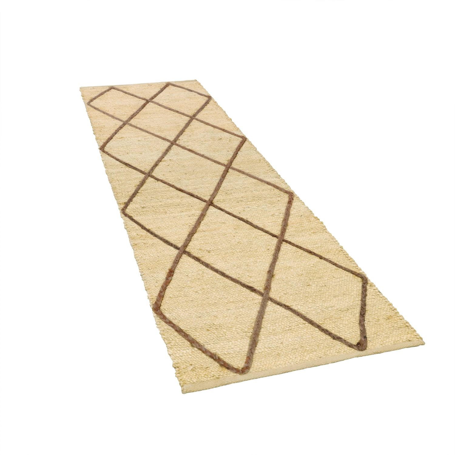 Paco Home Naturfaserteppich Creme 80x250 cm
