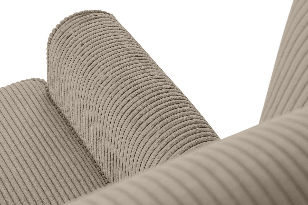 OHRENSESSEL MILES mit Armlehnen, hellbeige - Beige, Holz/Textil (82/105/97cm) - KONSIMO®