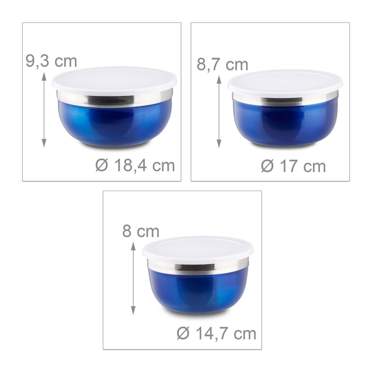 SCHÜSSEL Set - Multicolor, Kunststoff/Metall - Relaxdays