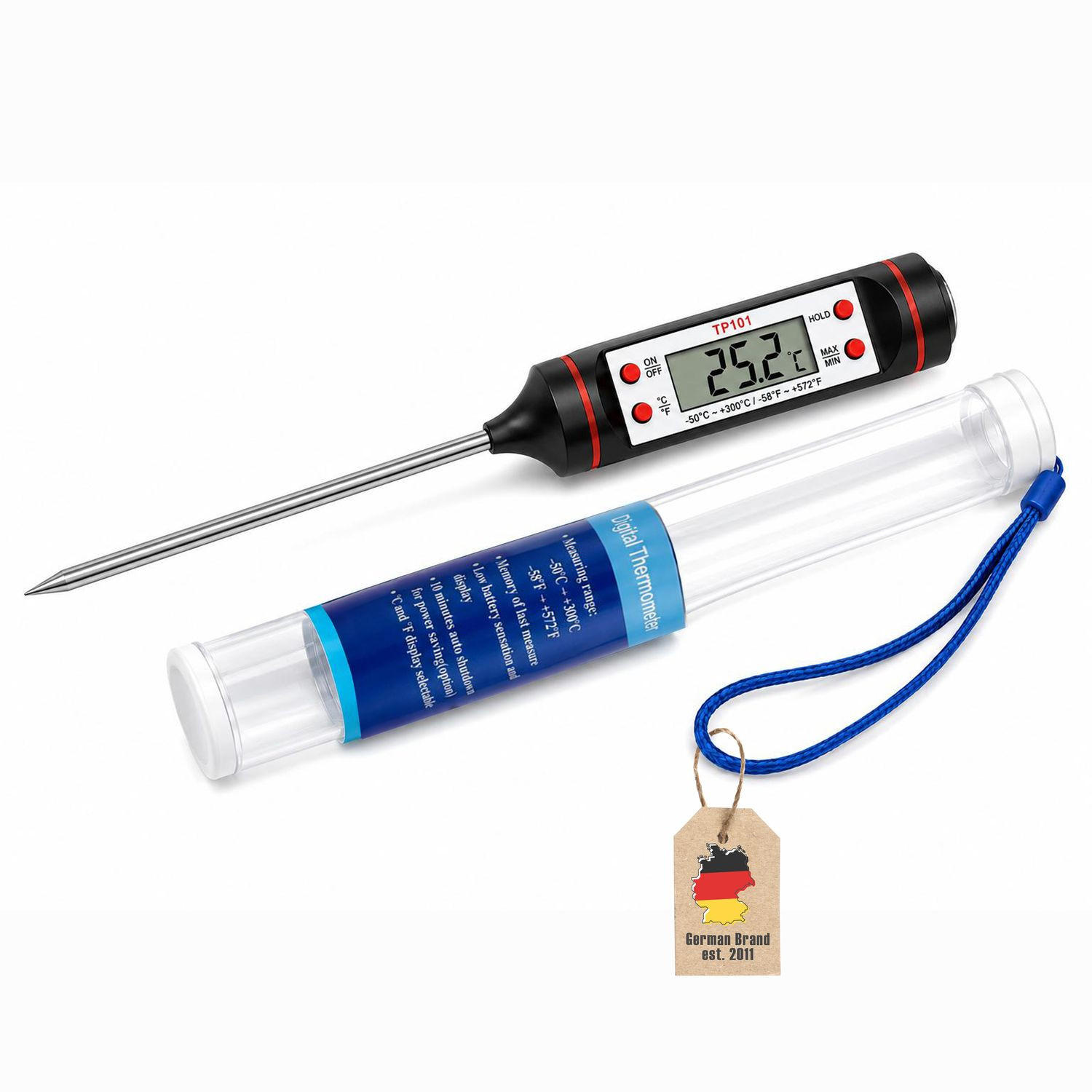 Intirilife Küchenthermometer Schwarz