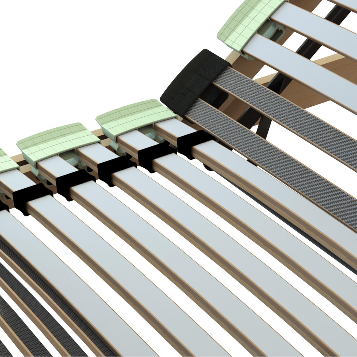 LATTENROST "Condor Mot", 80 x 200 cm, elektrisch verstellbar, zwei Motoren - Braun/Grün, Holz (80/200cm) - Hn8 Schlafsysteme