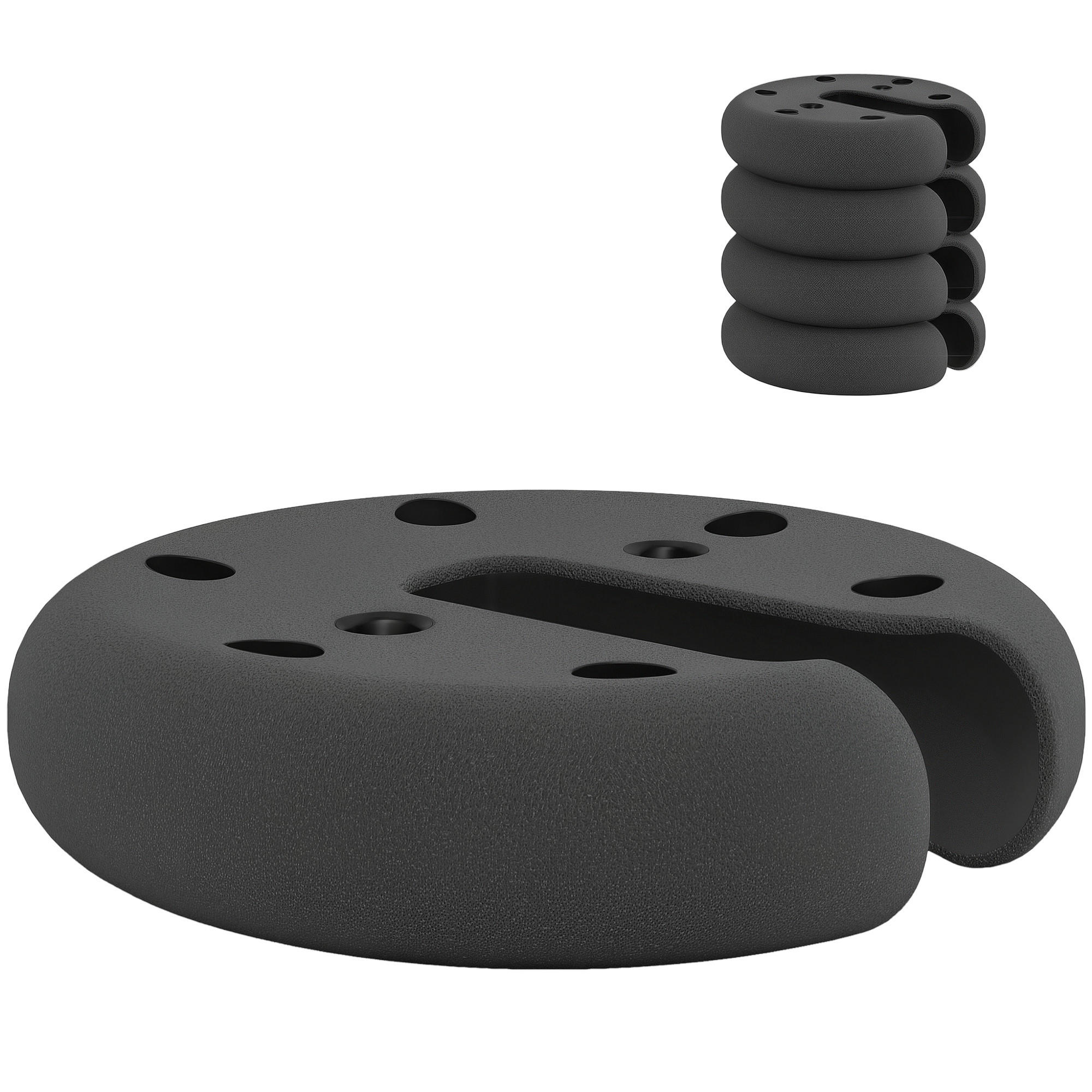 GEWICHTE für Pavillon DE-06040 Schwarz - Schwarz, Kunststoff (20/4.5/20cm) - ComfortXL