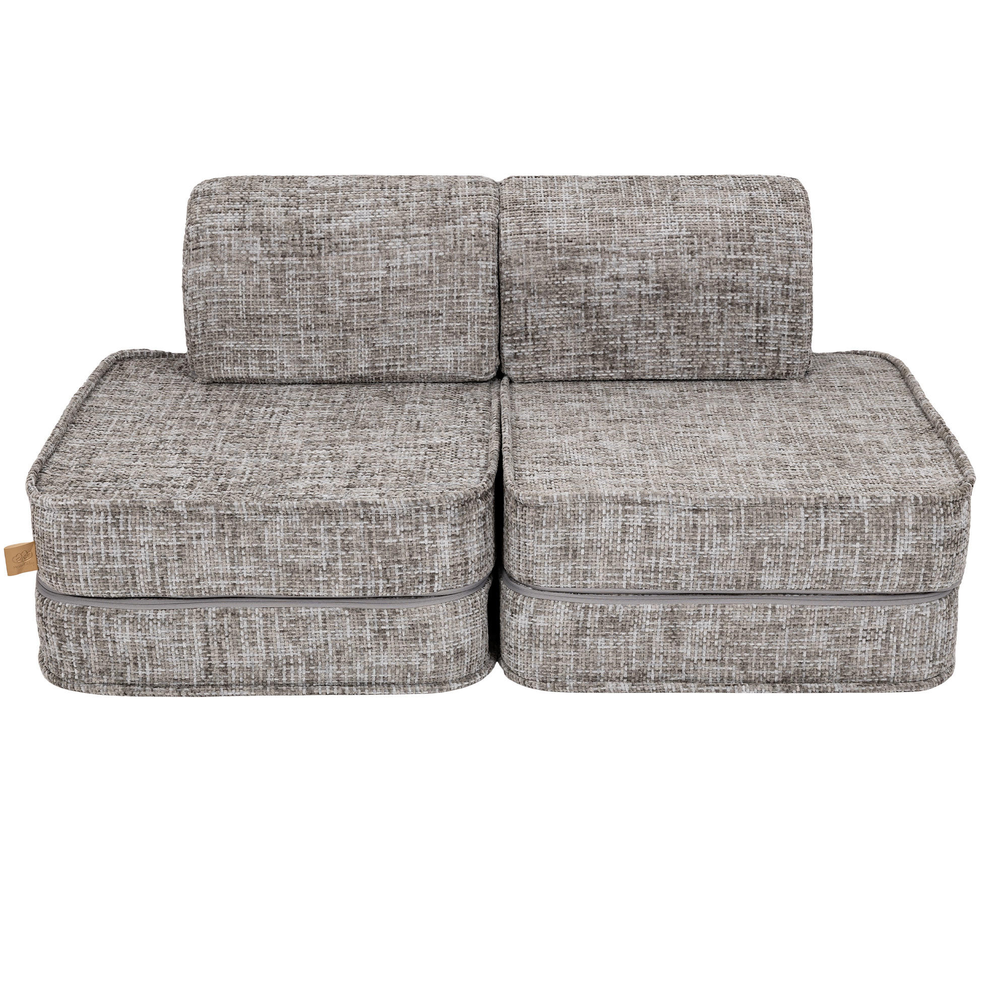 KINDERSOFA, Pocket Basic, Tangle, Mondgrau - Graubraun, Textil (120/25/60cm) - MeowBaby