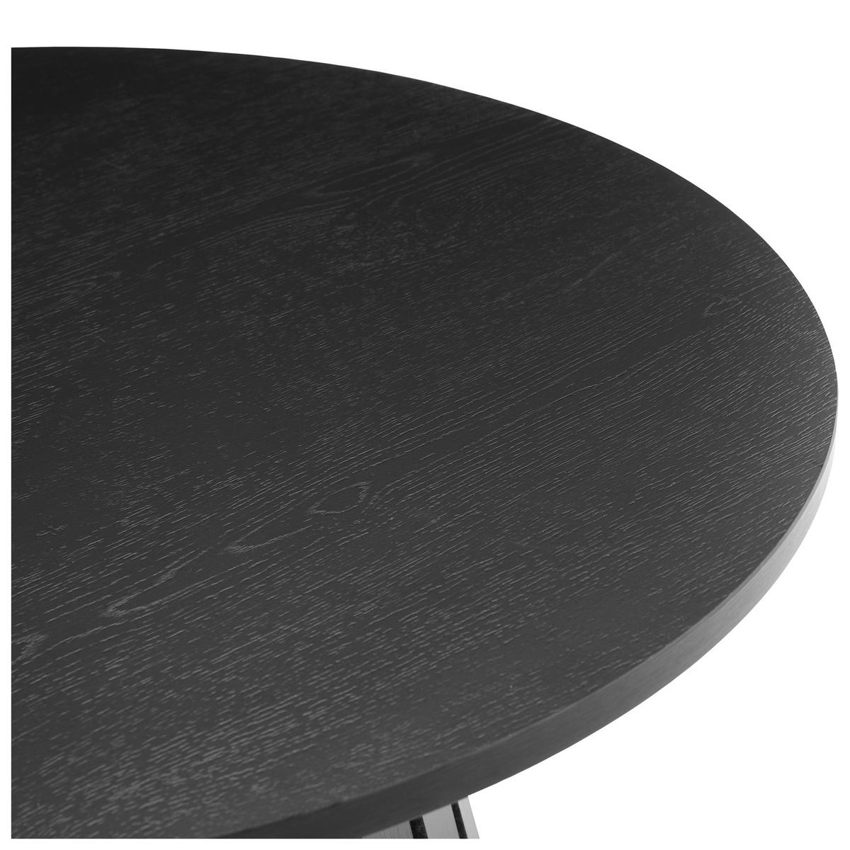 COUCHTISCH Liv Schwarz Ø 80 cm - Schwarz, Holzwerkstoff (80/80/35cm) - Happy Garden