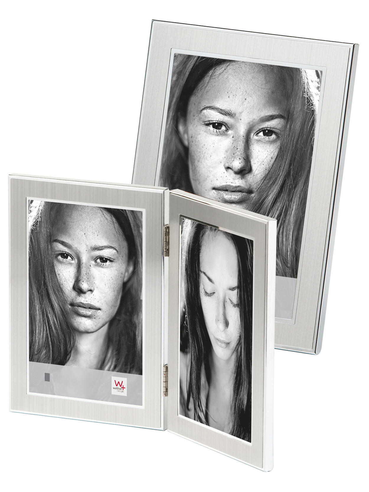 BILDERRAHMEN Jazz Portraitrahmen, 10X15 cm, silber - Silberfarben, Metall (13.2/18.5/1.8cm) - walther design