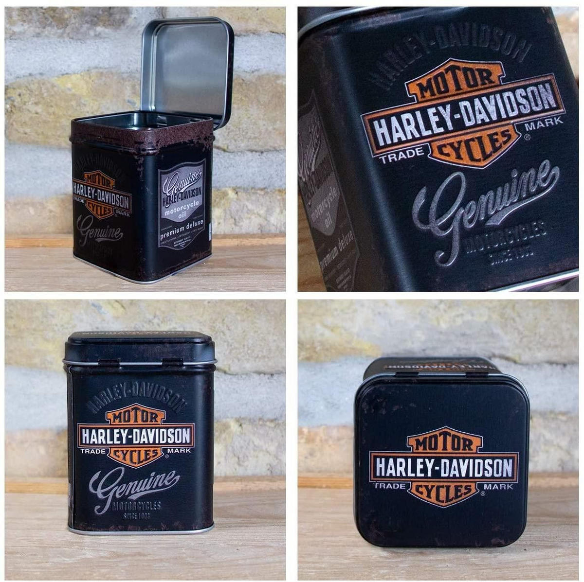 TEEDOSE Harley-Davidson Genuine Logo - Multicolor, Metall (1/9.5cm) - Nostalgic-Art