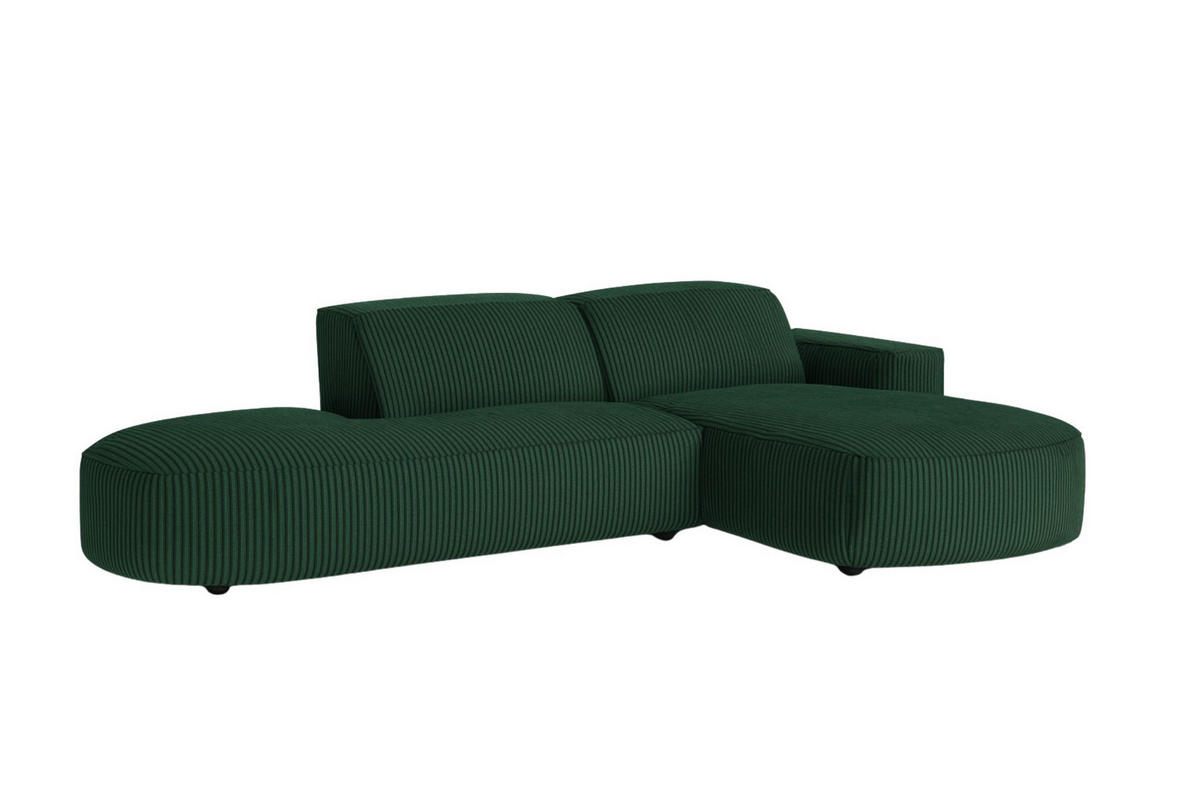 ECKSOFA Cursal Atelier, Stoff Poso, Grün, Rechts - Grün, Holz (284/166cm) - Kaiser Möbel