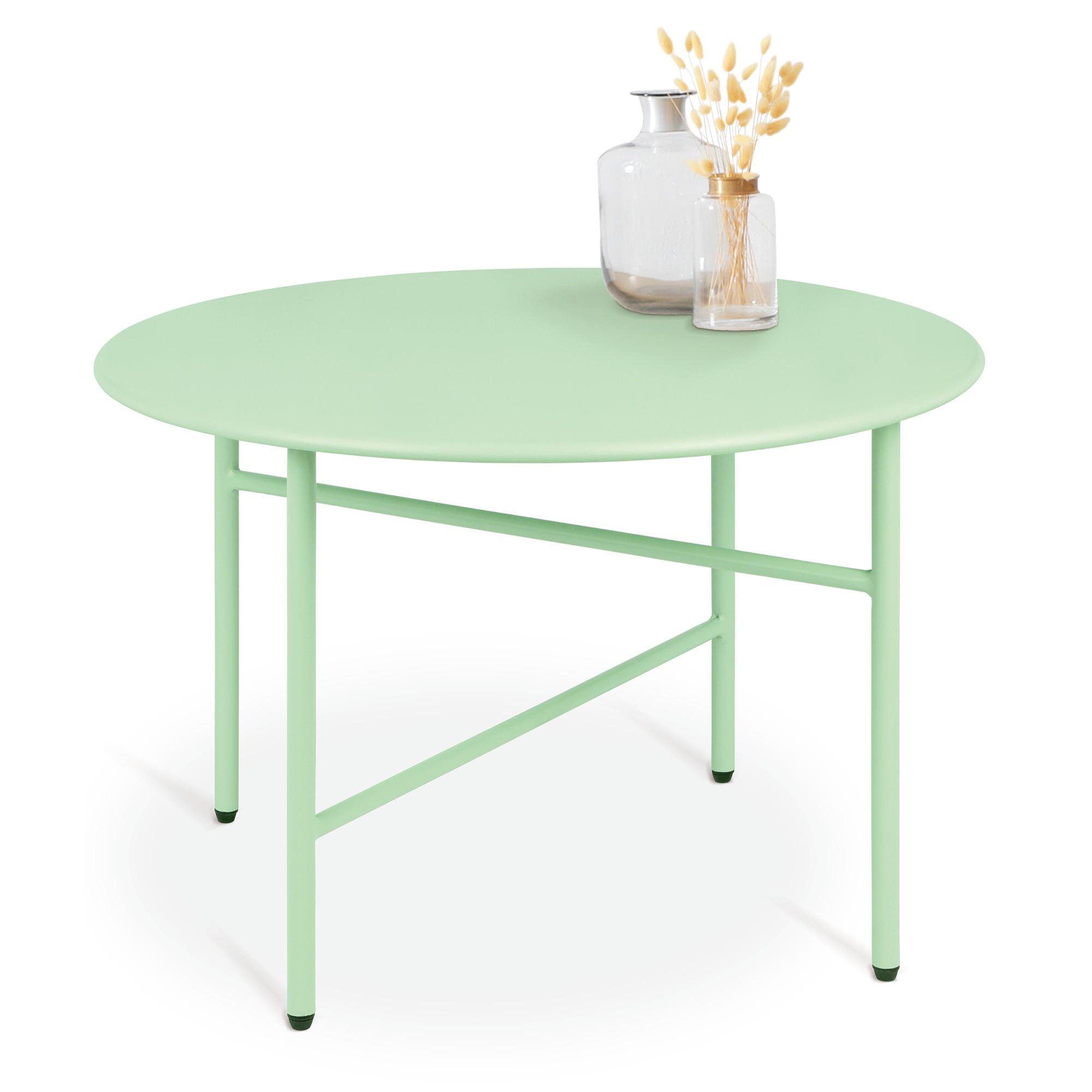 BEISTELLTISCH Finn Ø 53/36 cm Mintgrün - Mintgrün, Metall (53/53/36cm) - BoMoe