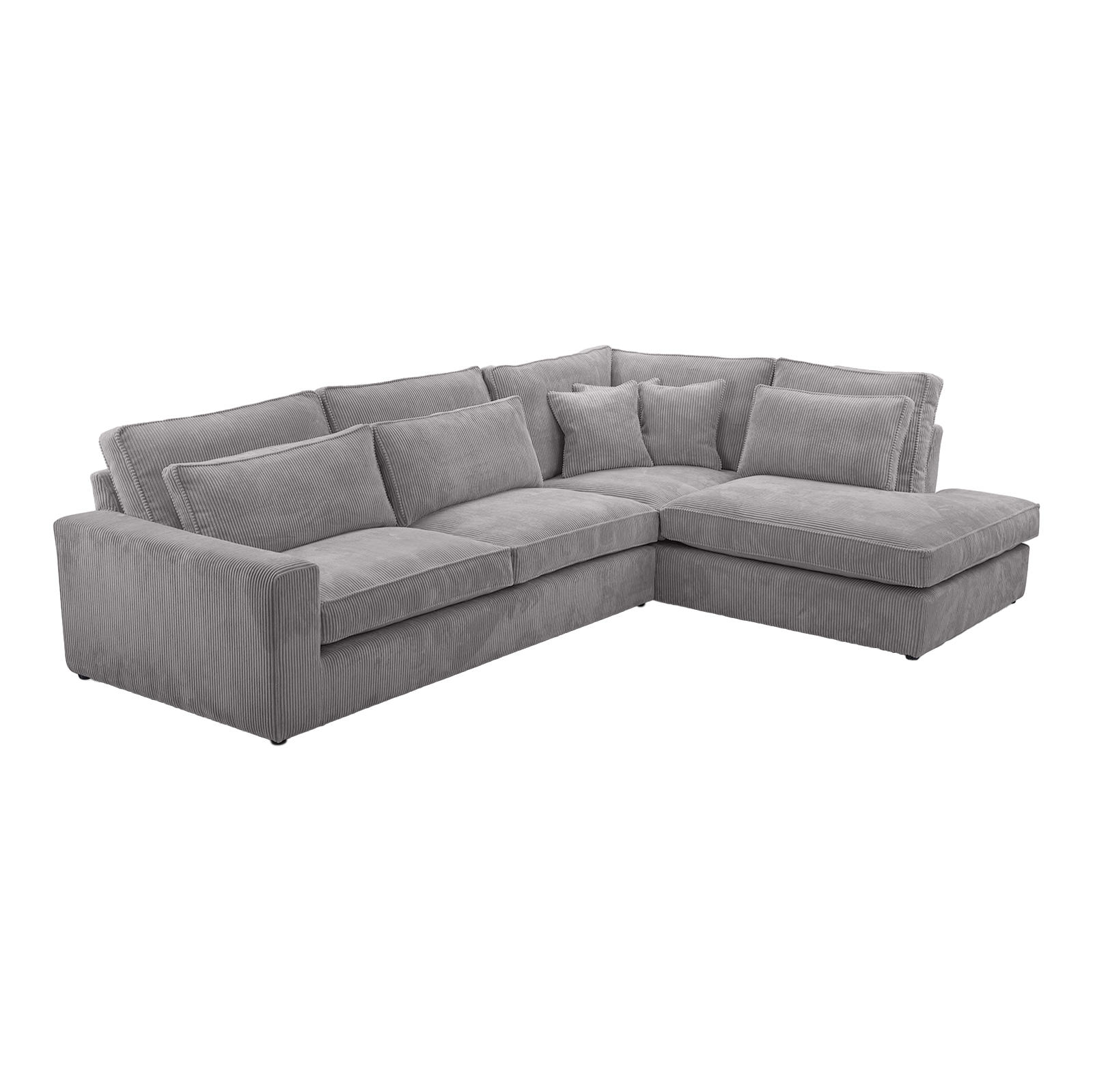 ECKSOFA CAMBO Ohne Schlaffunktion, Hellgrau - Hellgrau, Textil (314/224cm) - Fedve