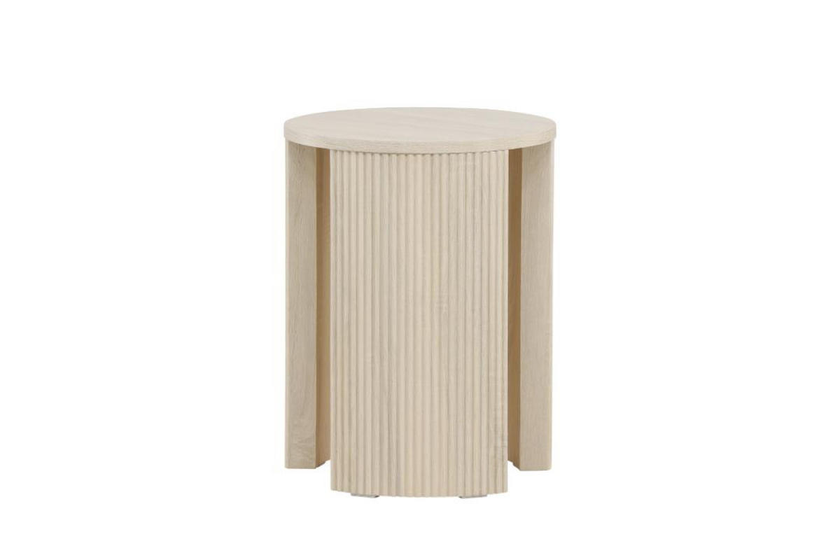 BEISTELLTISCH, Bristol, Whitewash, MDF, 40 x 40 x 52 cm - Weiß, Holzwerkstoff (40/40/52cm) - ebuy24