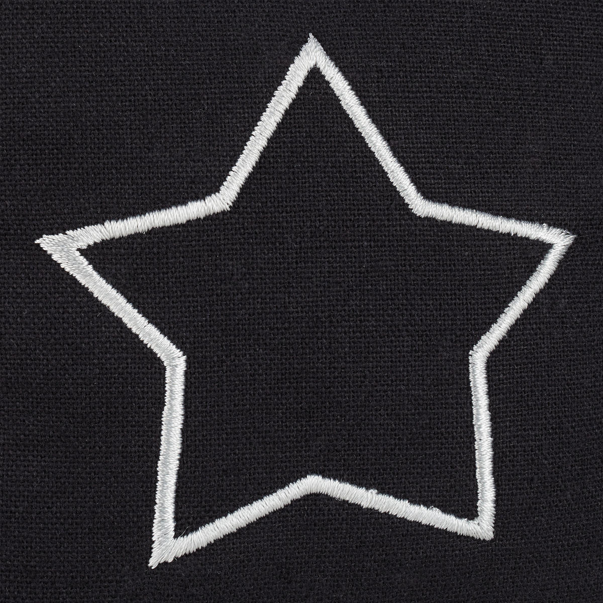 DÖRRSTOPP Svart dörrsäck stjärnmotiv - Svart, Textil/Naturmaterial (14/10cm) - Relaxdays
