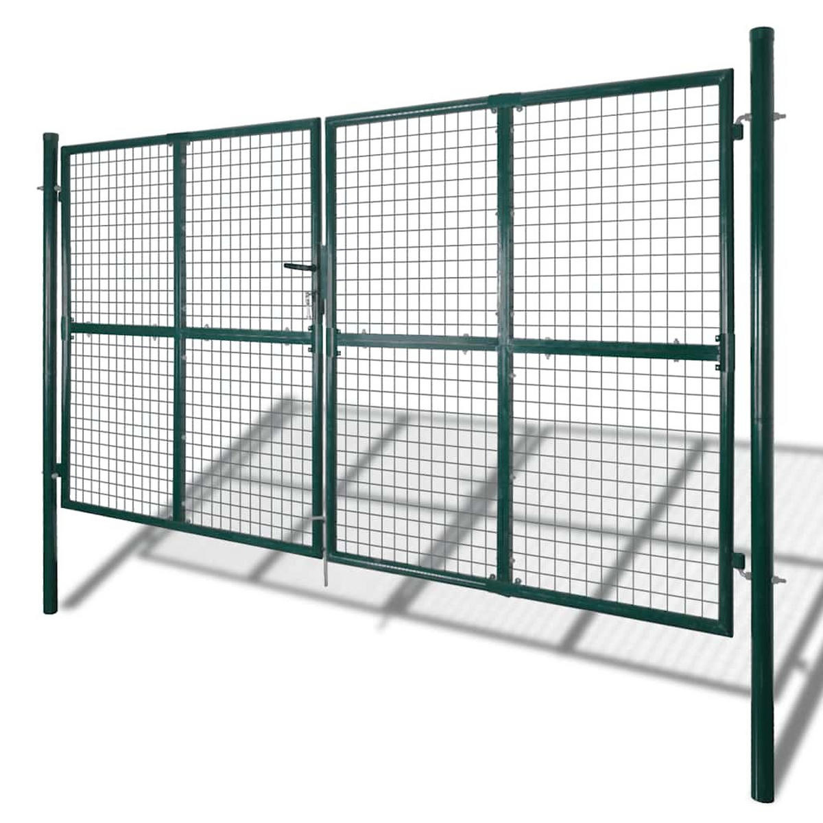 GARTENGITTER Für Tor Zaun Tür Und Wand 300/175 Cm - Grün, Metall (306/225cm) - vidaXL