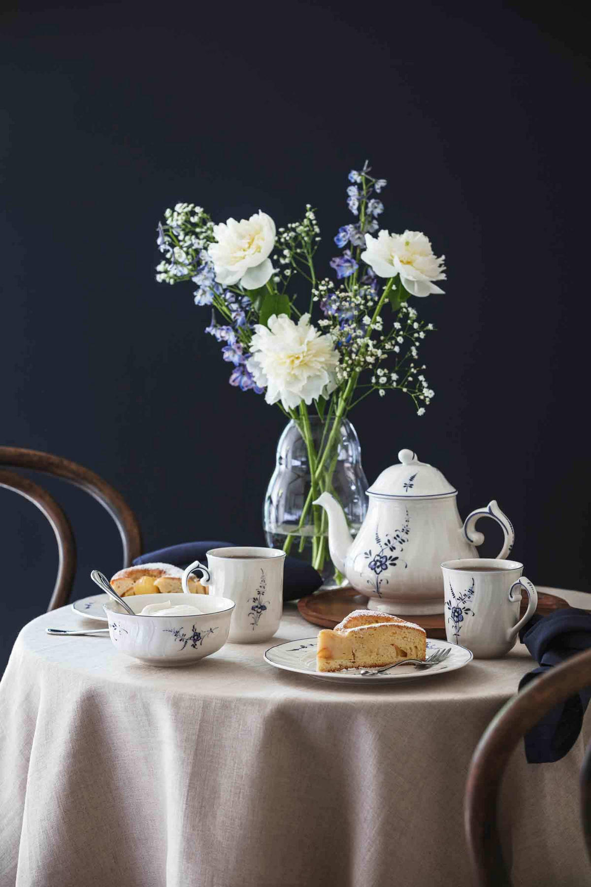 MOKKA-/ESPRESSOTASSEN Vieux Luxembourg weiß-blau 70 ml 6er Set - Blau/Weiß, Keramik (0.07L) - Villeroy & Boch