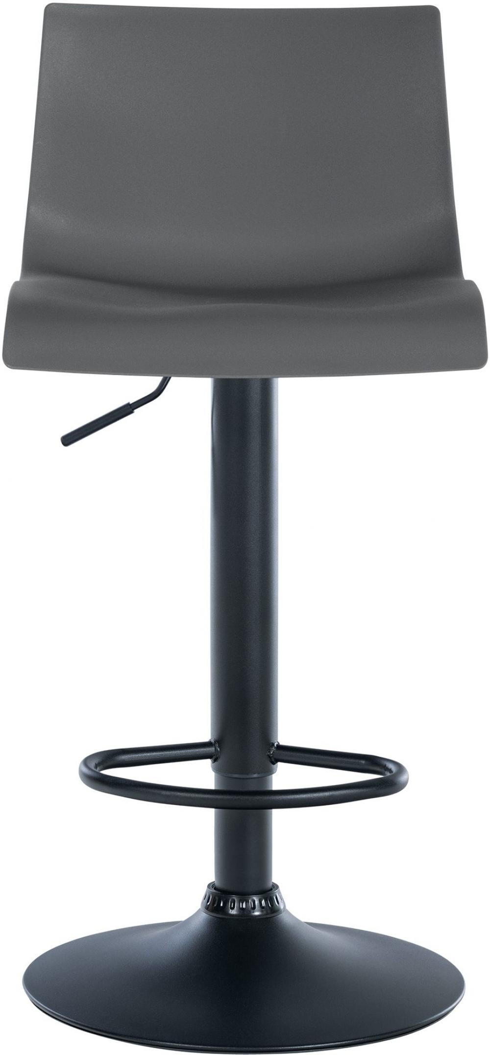 BARHOCKER Kunststoff grau - Schwarz/Grau, Kunststoff/Metall (39/84/36cm) - CLP