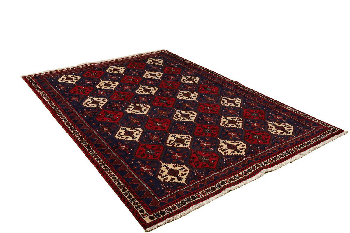 ORIENTTEPPICH handgeknüpft Afshar Blau 239/174 cm Schurwolle - Blau, Textil (174/239cm) - Looma