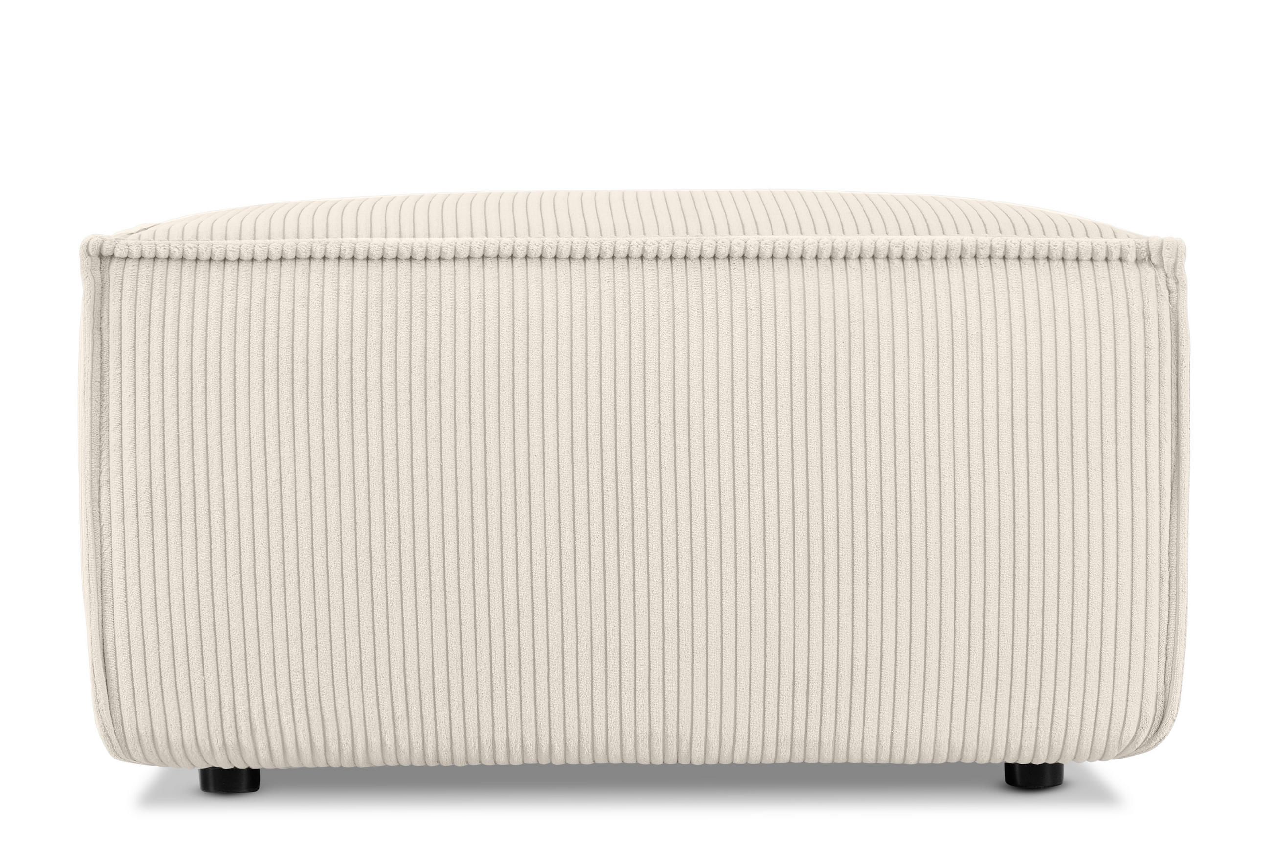 SITZPOUF NAPI gefederte Sitzfläche, creme - Creme/Schwarz, Textil (83/45/83cm) - KONSIMO®