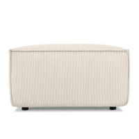 SITZPOUF NAPI gefederte Sitzfläche, creme - Creme/Schwarz, Textil (83/45/83cm) - KONSIMO®