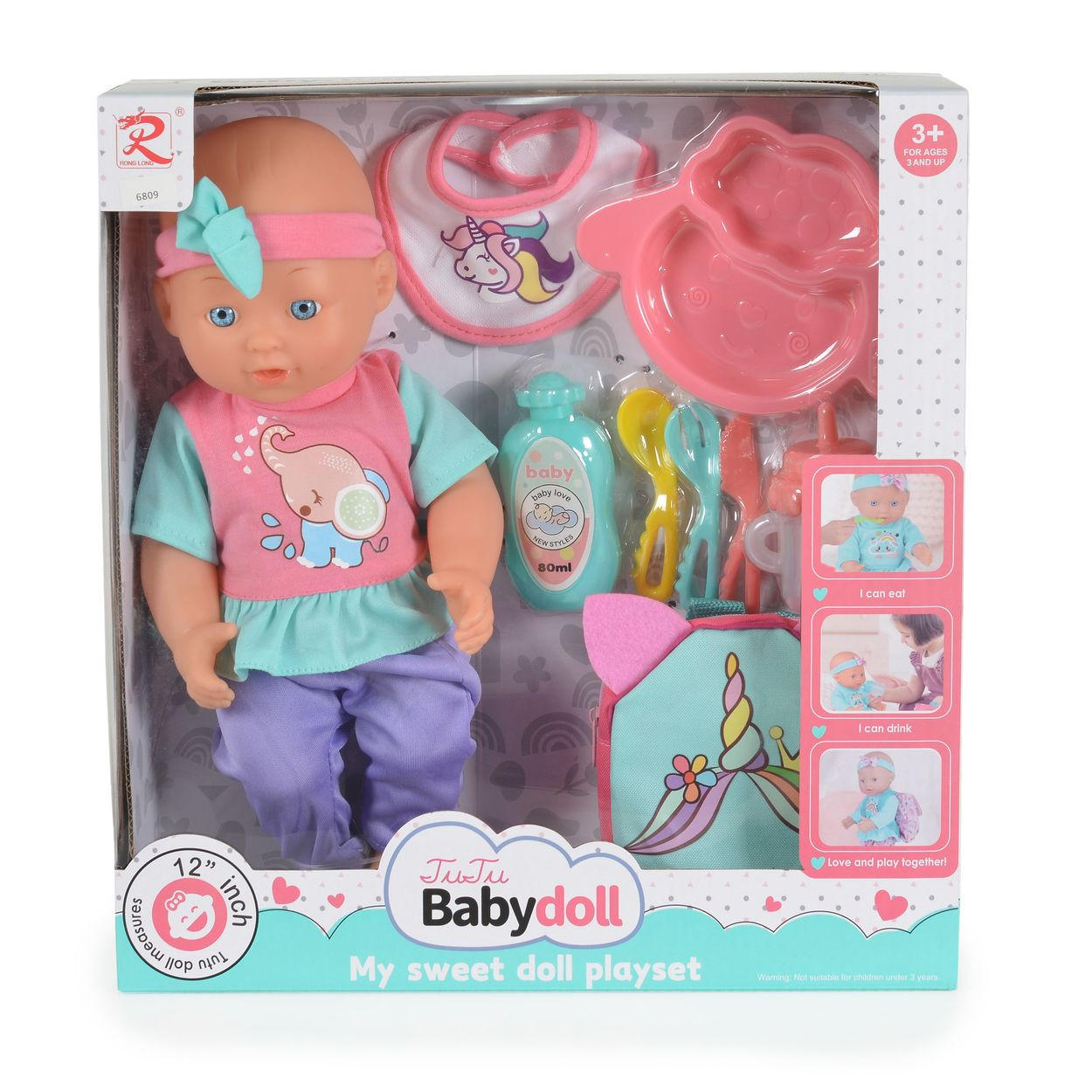 KINDERPUPPE Rucksack rosa 31 cm, Rucksack, Besteck, Lätzchen, Kleidung, Stirnband, ab 3 Jahren - Rosa, Kunststoff (18/5/31cm) - Moni
