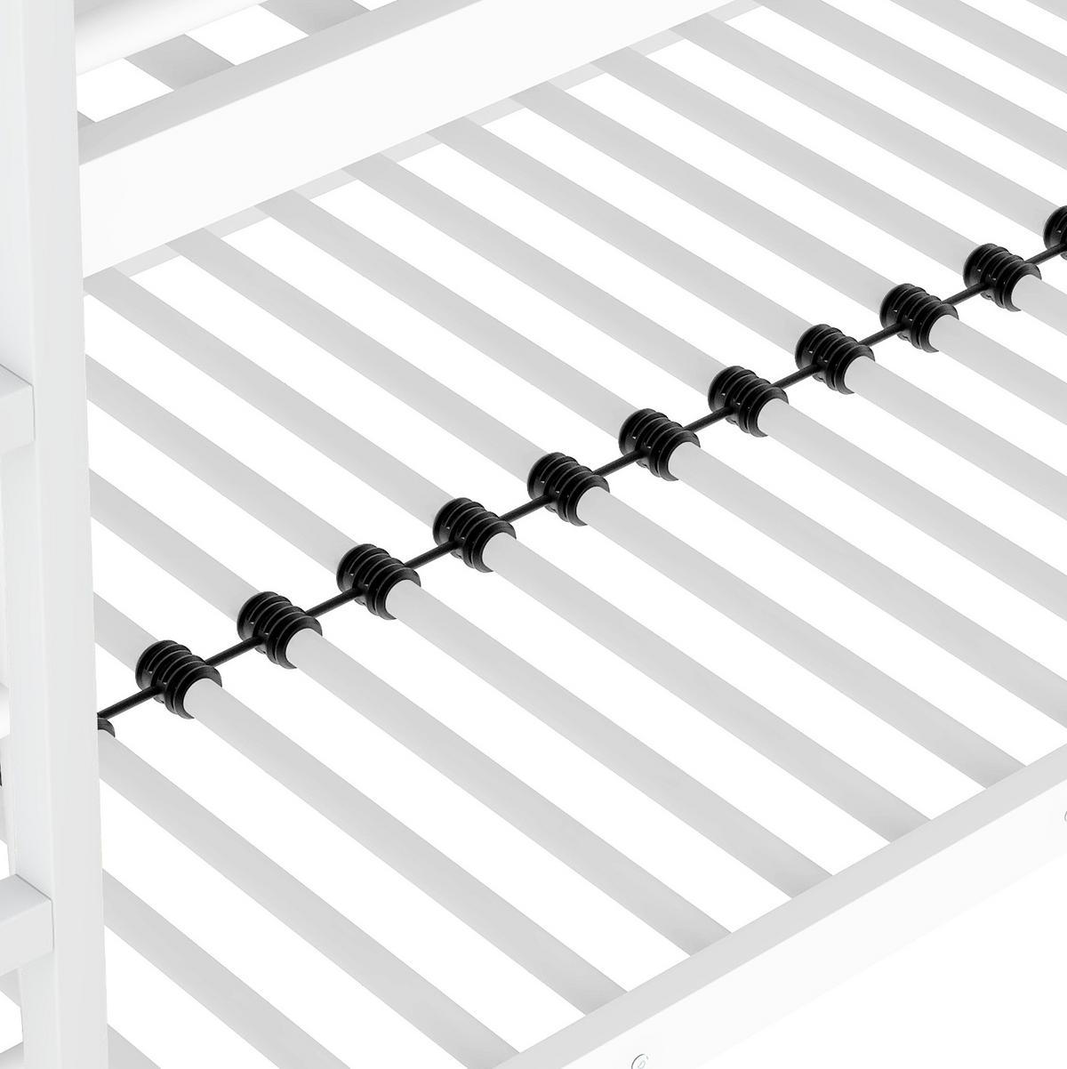 ETAGENBETT 90/200 cm weiß aus Metall Dreifachbett - Weiß, Metall (90/200cm) - OKWISH