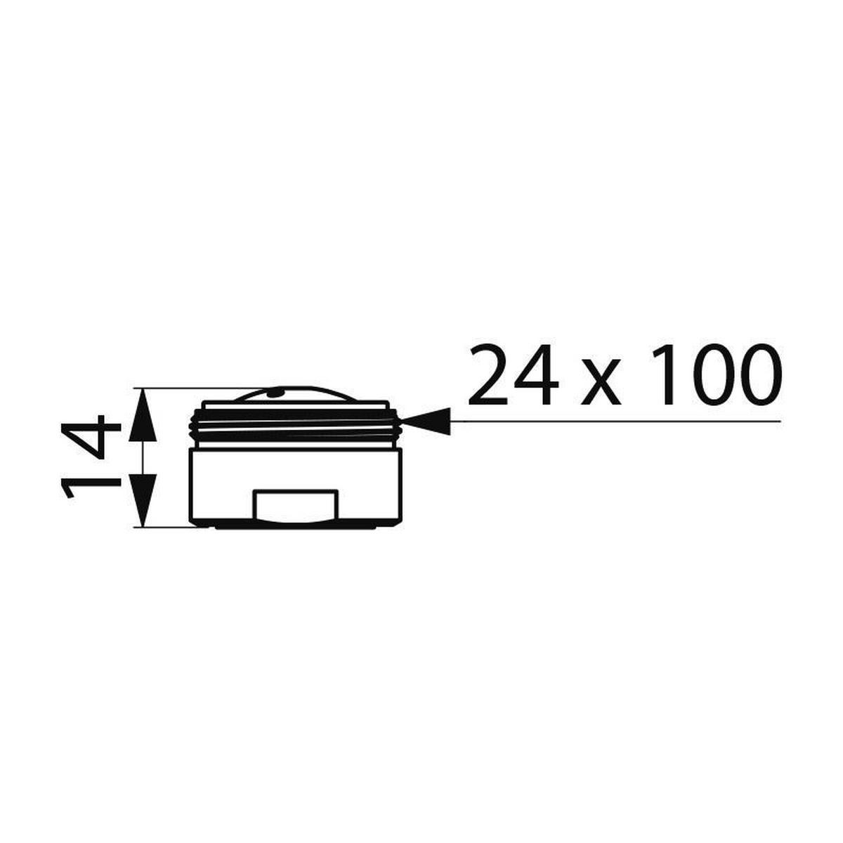 LUFTSPRUDLER verkalkungsarm M24x1 mit Dichtung, 2 Stück - Chromfarben, Metall (9/2/9cm) - Delabie