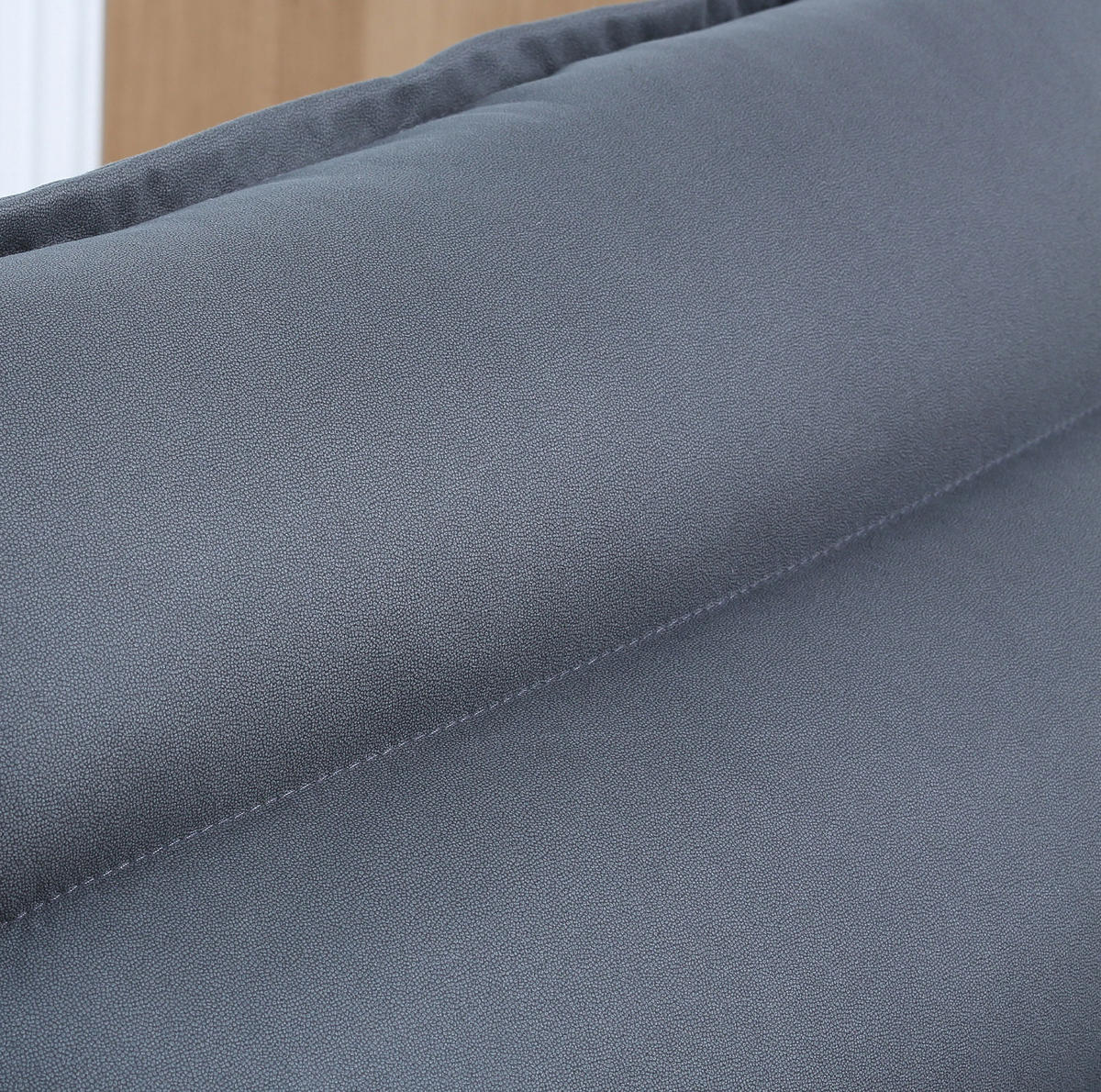 BODENSESSEL Mikrofaserbezug 360° drehbar, 5-fach verstellbare Rückenlehne 70/62/95 cm Dunkelgrau - Dunkelgrau, Metall (70/95/62cm) - Redom