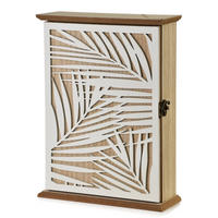 SCHLÜSSELKASTEN Stacy Braun 19.5/6.5/25 cm Holz - Weiß, Holz (19.5/25/6.5cm) - Mondex