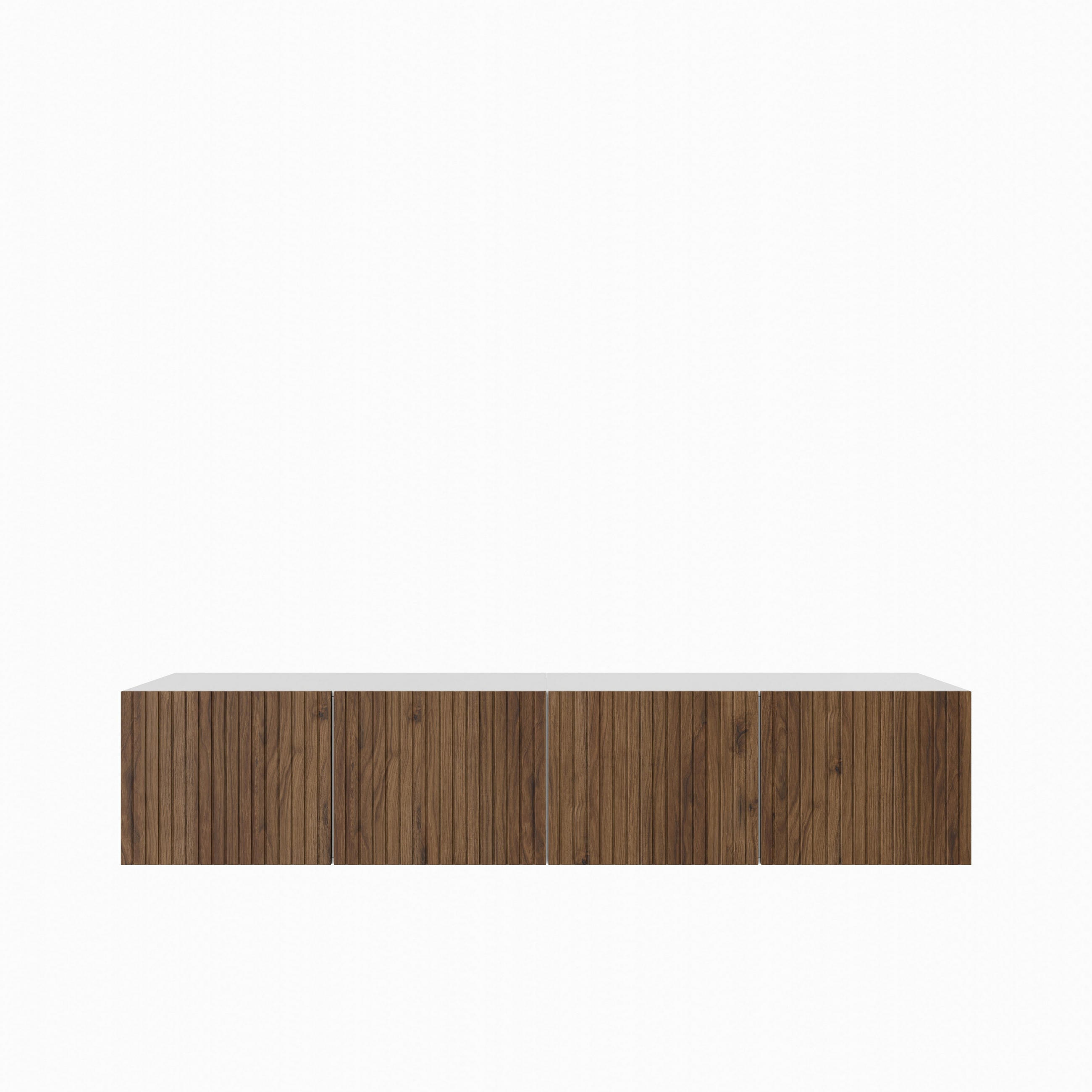 LOWBOARD LIVO 200/41/40 cm, Hängender TV-Schrank Weiß / Eichefarben - Eichefarben/Braun, Holzwerkstoff (200/41/40cm) - MASSENO