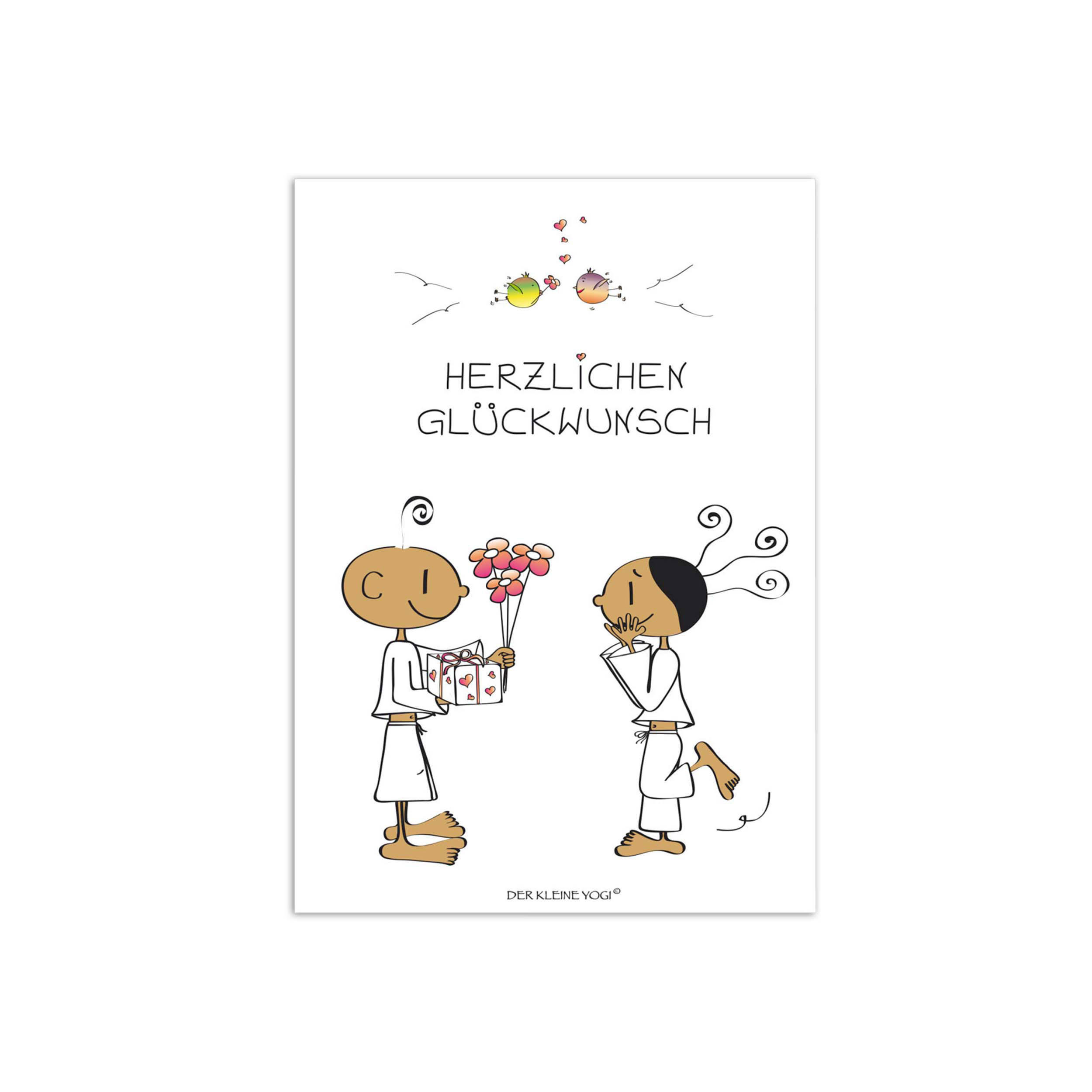 POSTKARTE Der Kleine Yogi Herzlichen Glückwunsch, 10er Pack, Papier / Pappe, 10.5 cm x 15 cm - Multicolor, Papier (15/1cm) - Goebel