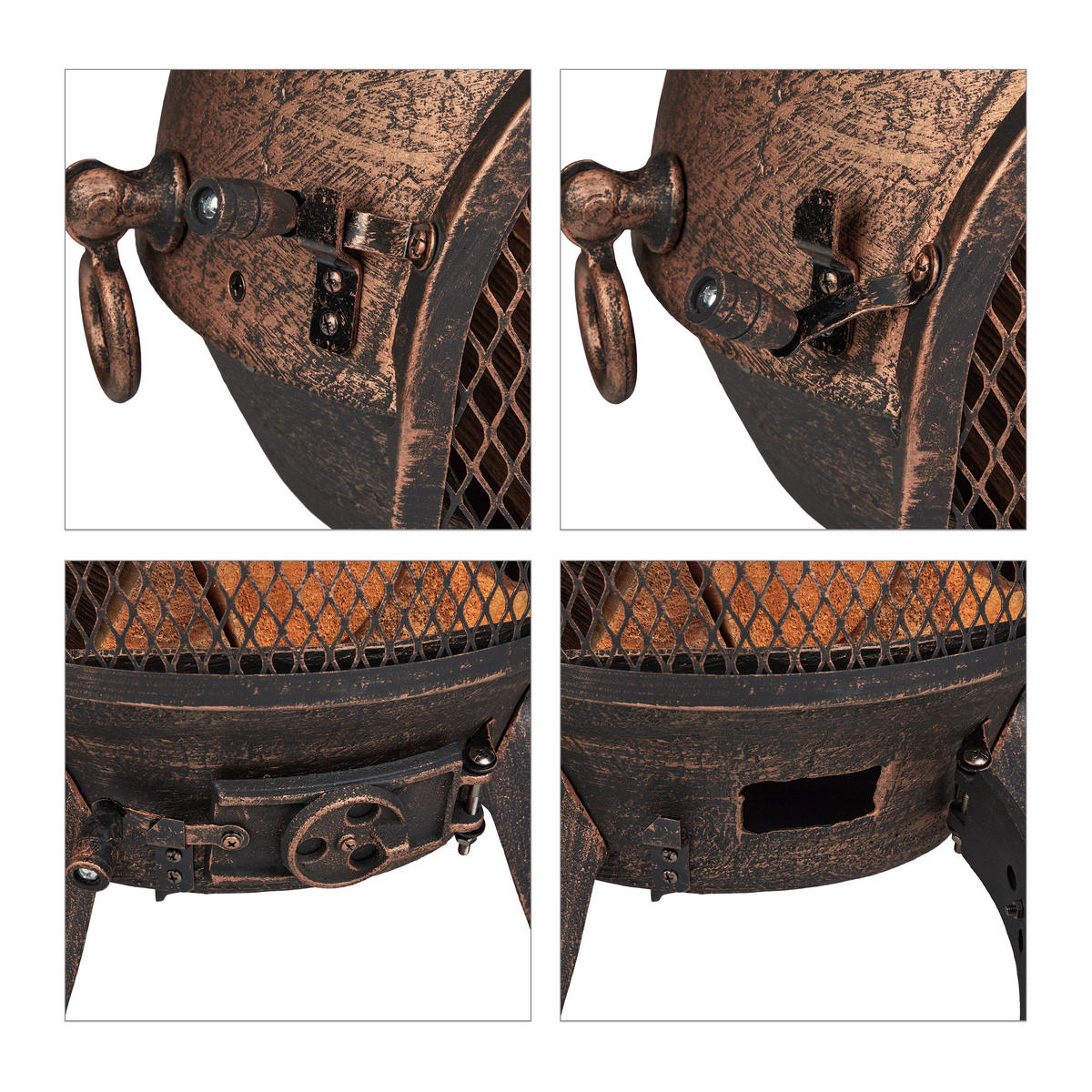TERRASSENOFEN - Multicolor, Metall (46/86/38cm) - Relaxdays