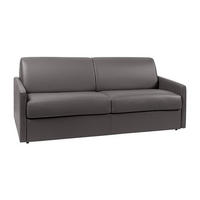 SCHLAFSOFA - 4 Personen - kunstleder - grau Calife - Grau, Leder (190/85/223cm) - Vente-Unique