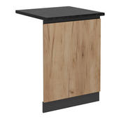 GESCHIRRSPÜLBLENDE R-Line Goldkraft Eiche 60 cm J-Shape, AP Anthrazit - Honigeiche/Anthrazit, Holzwerkstoff (60/81.8/1.6cm) - Vicco