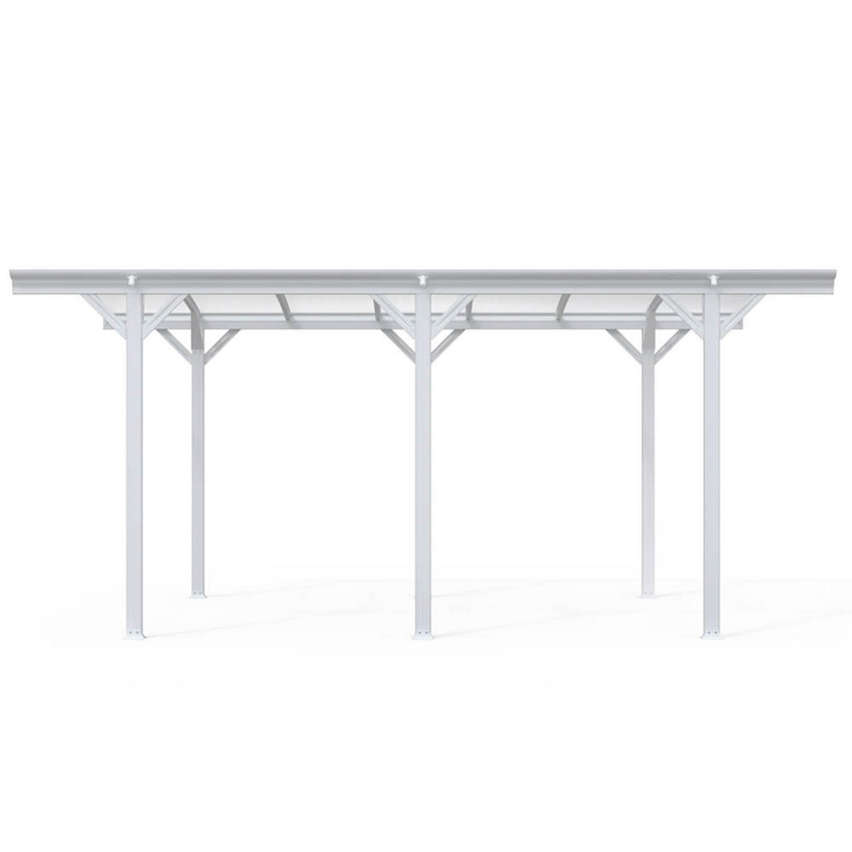DESIGN Carport FALO - 505 x 300 cm Weiß - Weiß, Kunststoff/Metall (300/240/505cm) - Home Deluxe