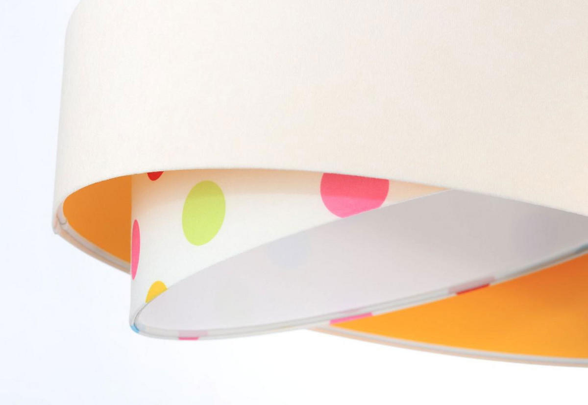 HÄNGELEUCHTE Weiß 50/23 cm - Orange, Kunststoff (50/1/23cm) - ONZENO