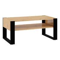 COUCHTISCH Nouka Holz und Schwarz - Schwarz, Holzwerkstoff (60/110/48cm) - Petits-meubles