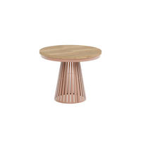 ESSTISCH Cone Bis - Hellbraun/Kupferfarben, Holzwerkstoff/Metall (100/100/76cm) - Meblini