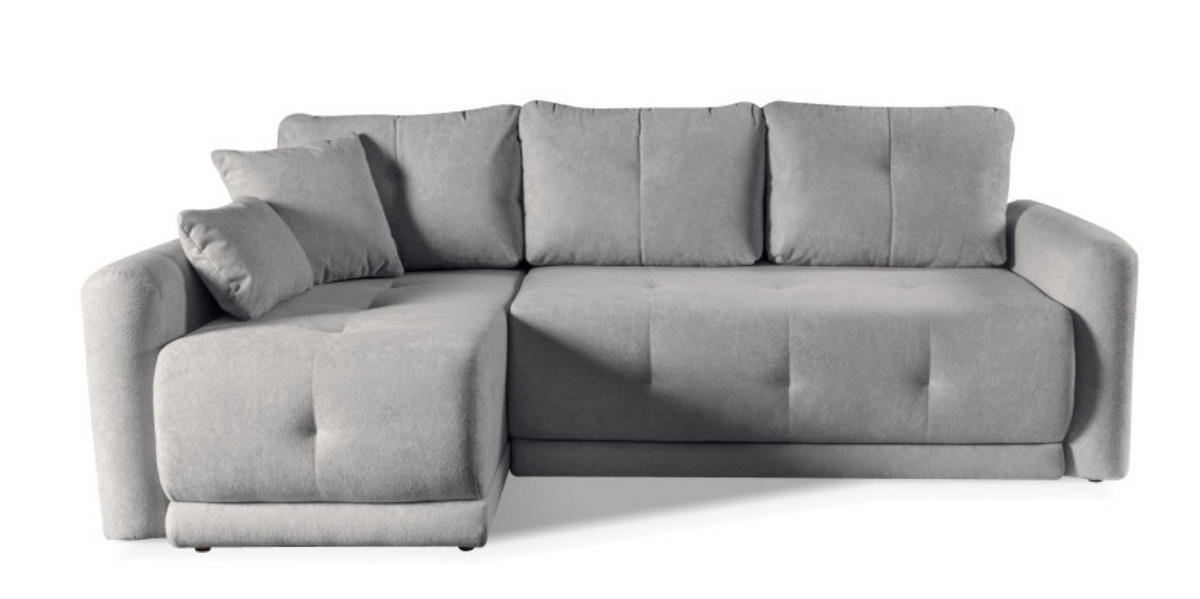 ECKSOFA Grau ARIOS Mit Schlaffunktion Und Bettkasten - Graphitfarben, Textil (239/153cm) - Sepro Meble