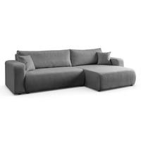 ECKSOFA VESPO XL mit Schlaffunktion und Bettzeugkasten - Graphitfarben, Textil (267/143cm) - Lookway