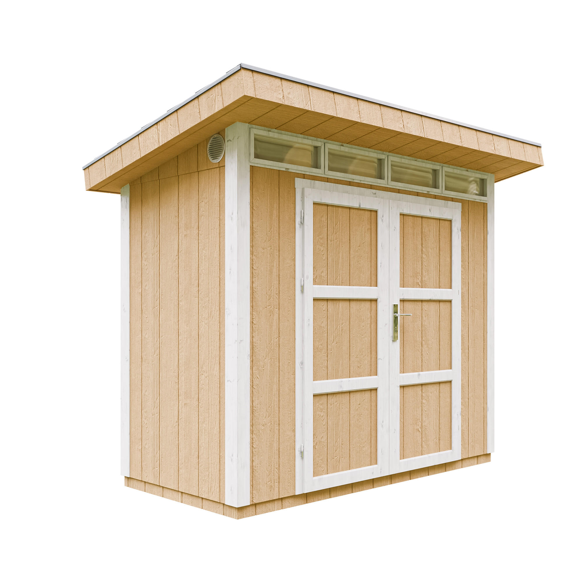 Timbela Holz-Gartenhaus Beige 294x239x161 cm