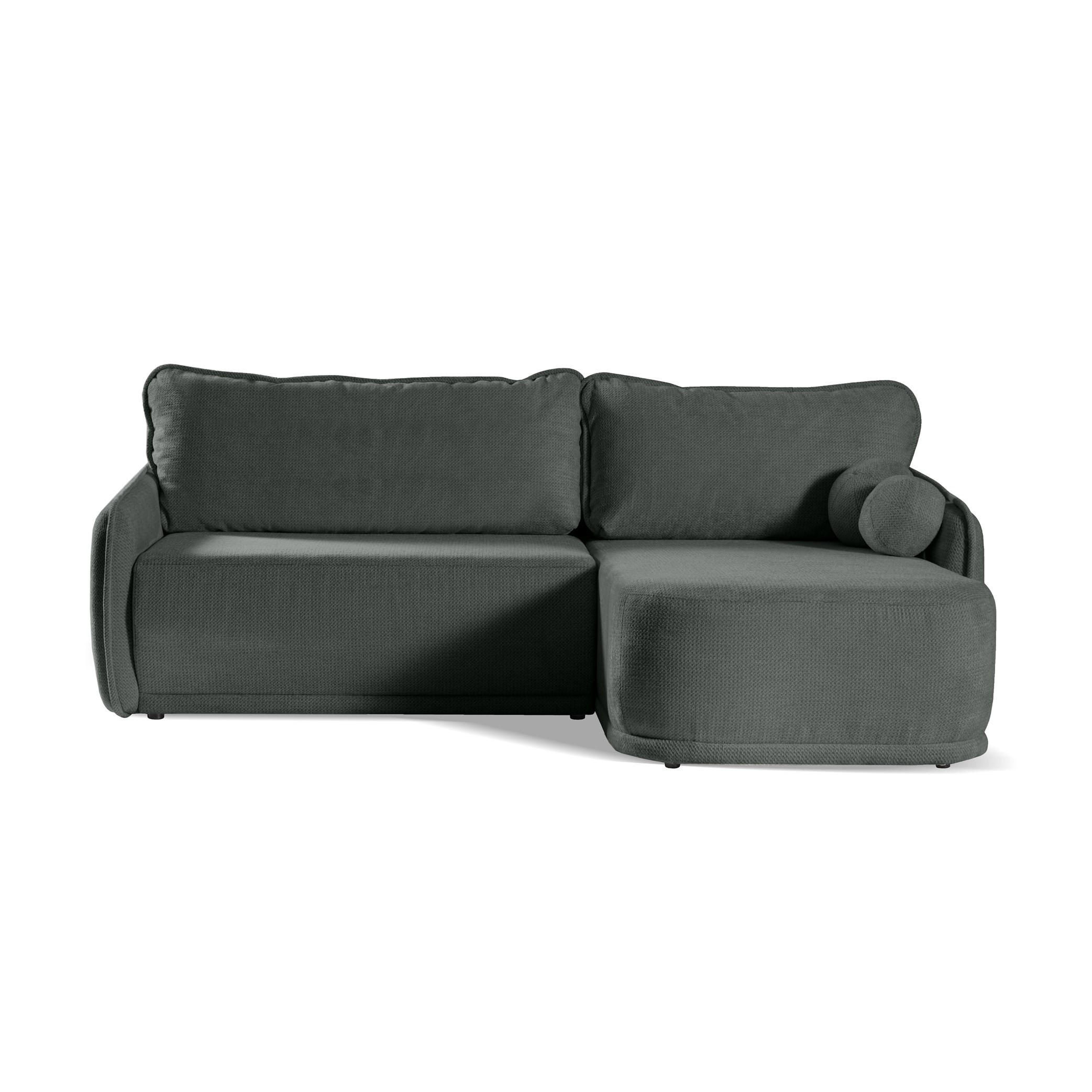 ECKSOFA Cloud Grün, mit Schlaffunktion - Dunkelgrün, Textil (240/167cm) - Bettso