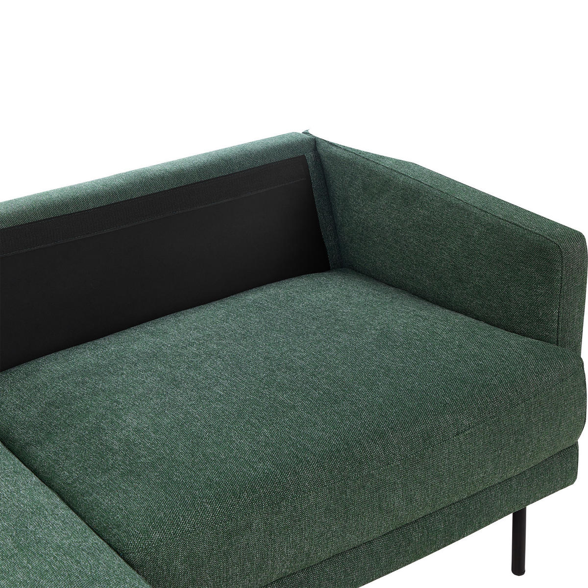 2-SITZER-ECKSOFA Polyester Grün linksseitig Breda - Dunkelgrün, Textil (192/155cm) - Beliani