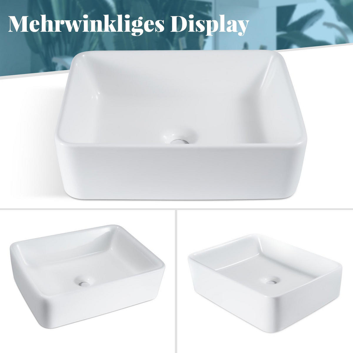 WASCHBECKEN Barrett II 40/30/13cm - Weiß, Keramik (30/13/40cm) - Nettlife