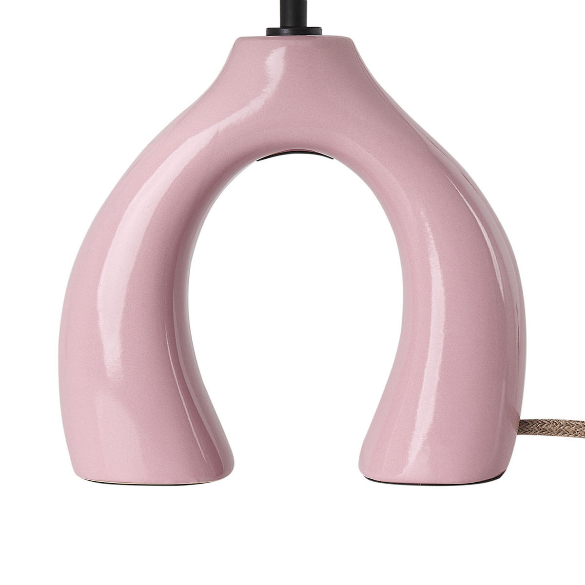 TISCHLEUCHTE Rosa/Weiß Abbie - Pink/Weiß, Keramik (28/28/43cm) - Beliani