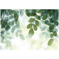 FOTOTAPETE Blätter Natur Grün Vlies Tapete Wohnzimmer 200x140 - Grün, Papier (200/140cm) - Wallarena