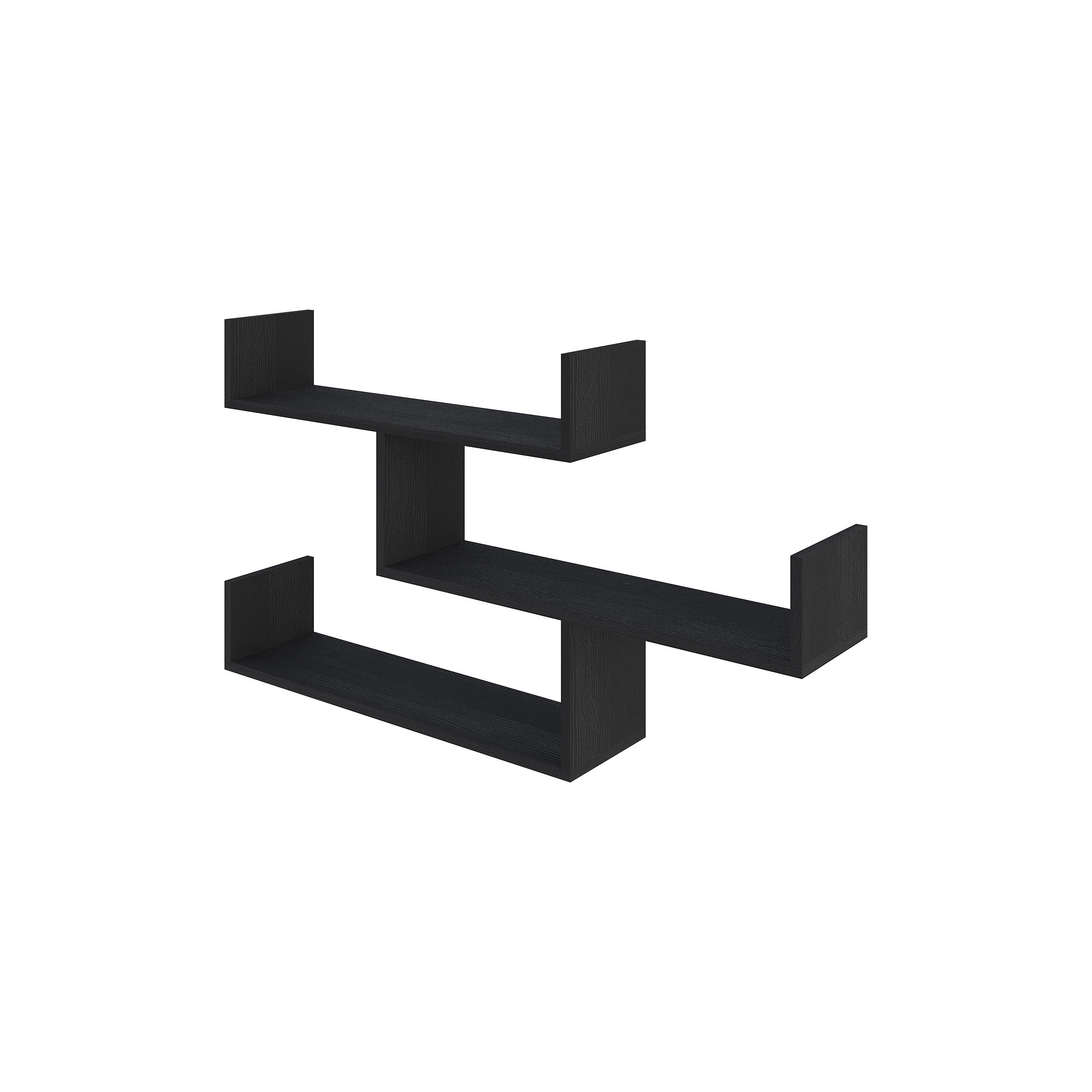 WANDREGAL Tibet Schwarz Holz 119/22/66,5 cm - Dunkelgrau, Holzwerkstoff (119/66.4/22cm) - Decortie