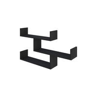 WANDREGAL Tibet Schwarz Holz 119/22/66,5 cm - Dunkelgrau, Holzwerkstoff (119/66.4/22cm) - Decortie