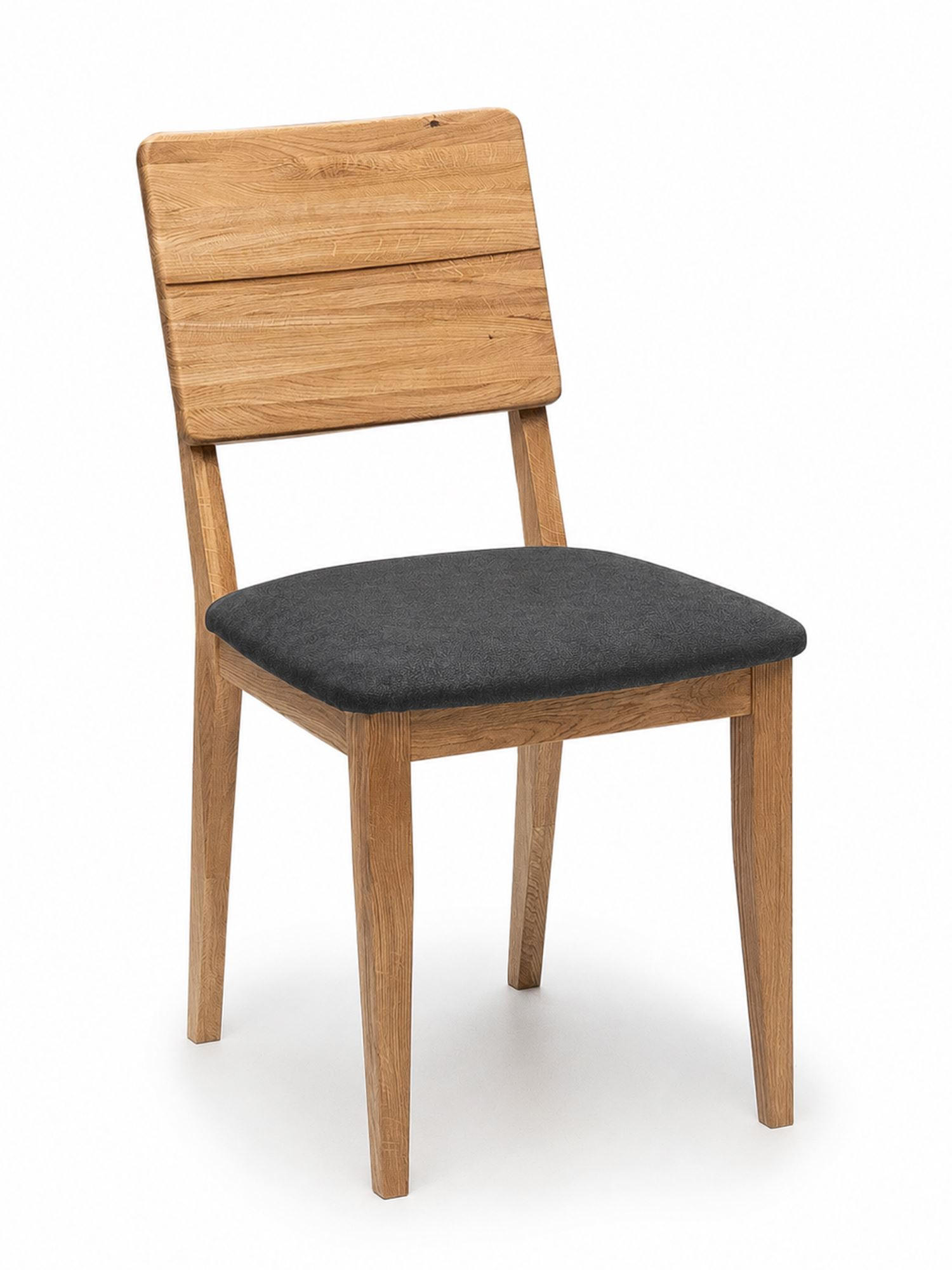 ESSZIMMERSTUHL 2er-Set Dani Massivholz Wildeiche/Grau - Wildeiche/Grau, Holz (47/94/48cm) - 58aufmkessel