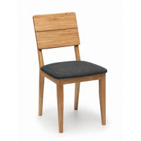 ESSZIMMERSTUHL 2er-Set Dani Massivholz Wildeiche/Grau - Wildeiche/Grau, Holz (47/94/48cm) - 58aufmkessel
