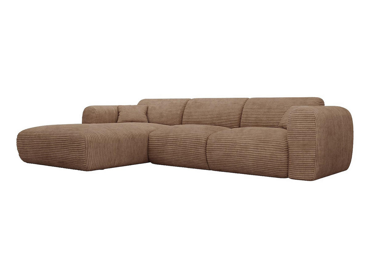 SCHLAFSOFA - 5 Personen - samt - taupe Pogni - Taupe, Kunststoff/Textil (299/73/165cm) - Vente-Unique